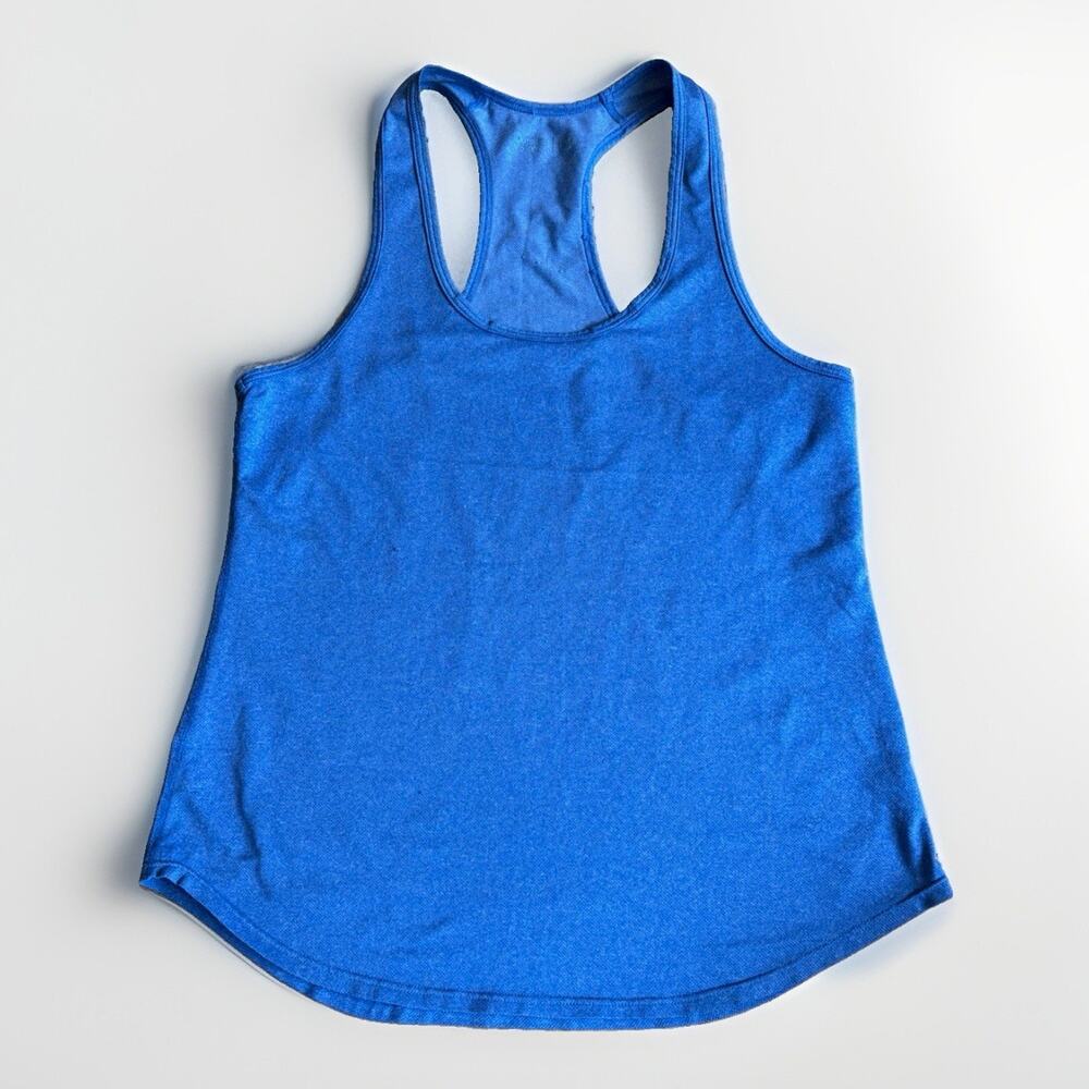 Outdoor Voices Top Women’s M Blue Heathered Racerback Activewear Stretch Tank